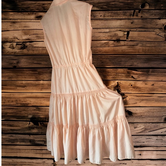 Vintage 1970s Cactus NYC prairie cottage rockabilly full skirt dress Tag/7 S/m - Picture 4 of 11